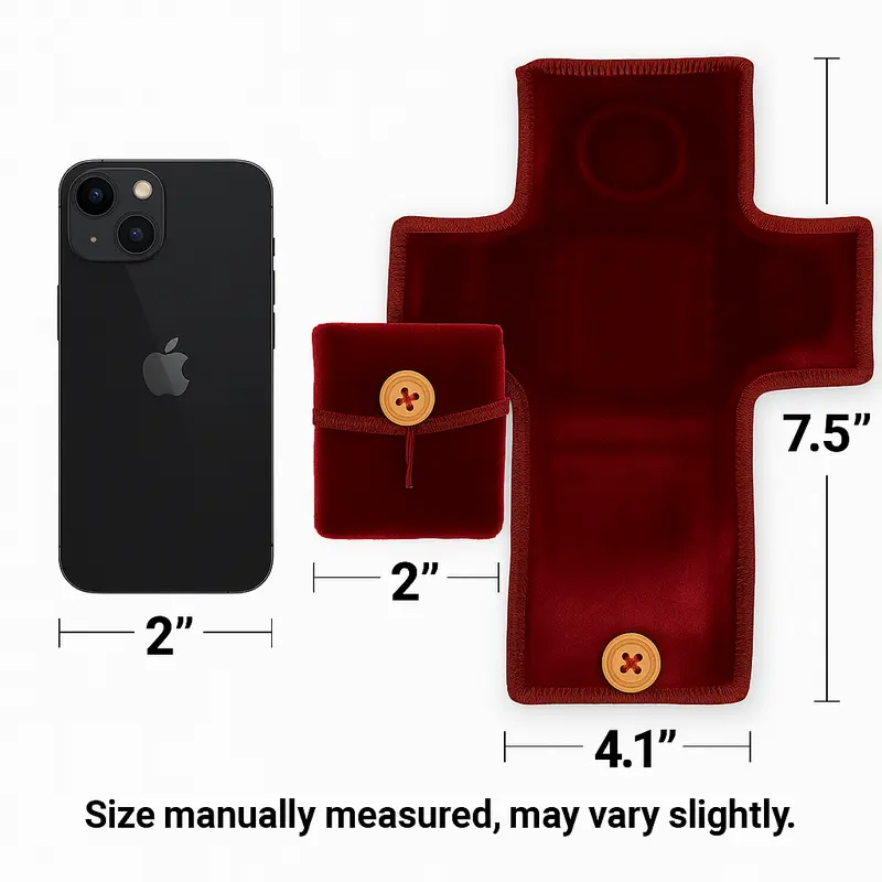 🕊️ Handmade Catholic Prayer Pocket – Sacred Icons & Prayers 🎁