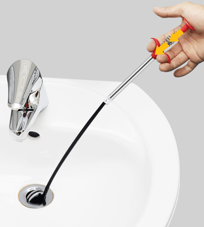 🔥🎁Flexible Grabber Claw Pick Up Reacher Tool with 4 Claws Bendable Hose Pickup Reaching Assist Tool for Litter Pick, Home Sink, Drains, Toilet