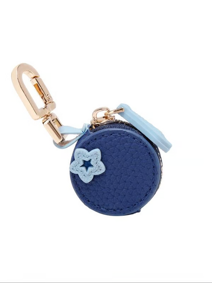🍊🌼Leather Fruit Key Fob Bag Charm