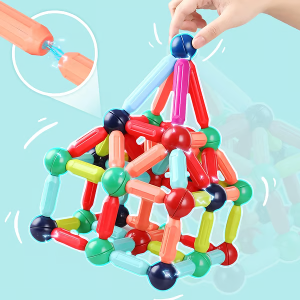 🔥Last Day 56% OFF🔥Magnetic Balls and Rods Set Educational Magnet Building Blocks