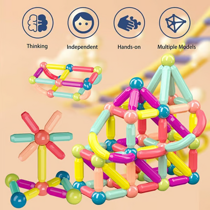 🔥Last Day 56% OFF🔥Magnetic Balls and Rods Set Educational Magnet Building Blocks