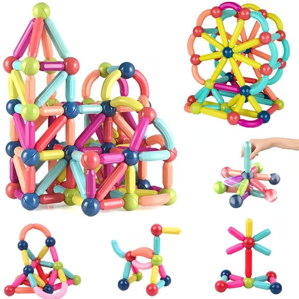 🔥Last Day 56% OFF🔥Magnetic Balls and Rods Set Educational Magnet Building Blocks