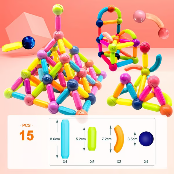🔥Last Day 56% OFF🔥Magnetic Balls and Rods Set Educational Magnet Building Blocks