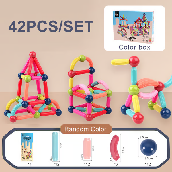 🔥Last Day 56% OFF🔥Magnetic Balls and Rods Set Educational Magnet Building Blocks